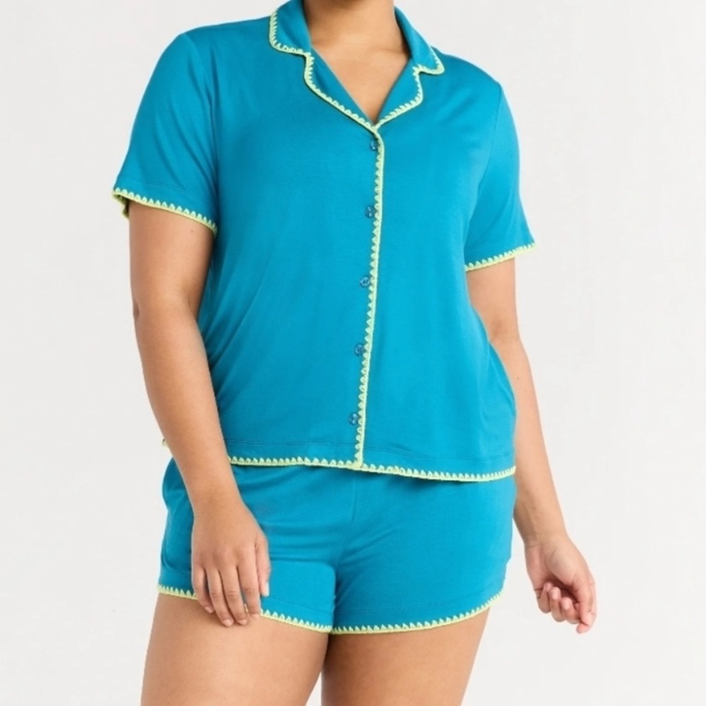 JOYSPUN Women's Teal Pajama Set | Size S